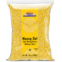 Rani Moong Dal (Split Mung Beans Without Skin) Lentils Indian 14oz (400g) ~ All Natural, Gluten Friendly, Non-GMO, Kosher, Vegan, Indian Origin