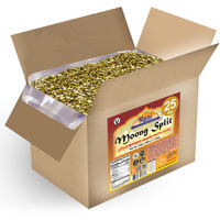 Rani Moong Split (Split Mung Beans with Skin) Lentils Indian 400oz (25lbs) 11.36kg Bulk Box ~ All Natural, Gluten Friendly, Non-GMO, Kosher, Vegan, Indian Origin