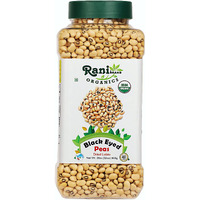 Rani Organic Black Eyed Peas (Dried Lobia) 32oz (2lbs) 908g PET Jar ~ All Natural, Vegan, Gluten Friendly, NON-GMO, Indian Origin, USDA Certified Organic