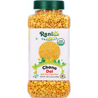 Rani Organic Chana Dal (Split Desi Chickpeas without skin) 32oz (2lbs) 908g PET Jar ~ All Natural, Vegan, Gluten Friendly, NON-GMO, Indian Origin, USDA Certified Organic