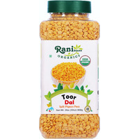 Rani Organic Toor Dal (Split Pigeon Peas) 32oz (2lbs) 908g PET Jar ~ All Natural, Vegan, Gluten Friendly, NON-GMO, Indian Origin, USDA Certified Organic