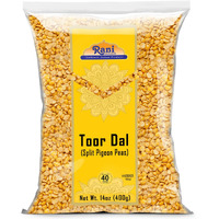 Rani Toor Dal (Split Pigeon Peas) 14oz (400g) ~ All Natural, Gluten Friendly, NON-GMO, Kosher, Vegan, Indian Origin (Size: 14oz (400g))