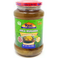Rani Amla Murabba (Indian Gooseberries in Sugar Syrup) 17.5oz (1.1lbs) 500g Glass Jar ~ All Natural, Vegan, Gluten Free, NON-GMO, No Colors, Popular Indian Condiment, Indian Origin
