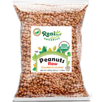 Rani Organic Peanuts, Raw Whole With Skin (uncooked, unsalted) 28oz (800g) ~ All Natural, Vegan, Gluten Friendly, Fresh Product of USA, USDA Certified Organic ~ Spanish Grade Groundnut/Red-skin