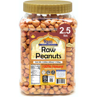 Rani Peanuts, Raw Whole With Skin (uncooked, unsalted) 40oz (2.5lbs) 1.14kg Bulk PET Jar ~ All Natural, Vegan, Gluten Friendly, Fresh Product of USA ~ Spanish Grade Groundnut/Red-skin
