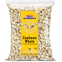 Rani Raw Cashews Whole (uncooked, unsalted) 48oz (3lbs) 1.36kg Bulk ~ All Natural, No Preservatives, Vegan, NON-GMO, Kosher, Gluten Friendly