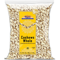 Rani Raw Cashews Whole (uncooked, unsalted) 80oz (5lbs) 2.27kg Bulk ~ All Natural, No Preservatives, Vegan, NON-GMO, Kosher, Gluten Friendly