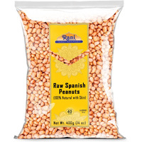 Rani Raw Spanish Peanuts 100% Natural with Skin (uncooked, unsalted) 14oz (400g) ~ Vegan, Gluten Friendly, Fresh Product of USA, Kosher, Red-brown Skin