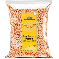 Rani Raw Spanish Peanuts 100% Natural with Skin (uncooked, unsalted) 80oz (5lbs) 2.27kg Bulk ~ Vegan, Gluten Friendly, Fresh Product of USA, Kosher, Red-brown Skin