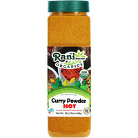 Rani Organic Curry Powder Hot (9-Spice Authentic Indian Blend) 16oz (1lb) 454g PET Jar ~ All Natural, Salt-Free, Vegan, Gluten Friendly, NON-GMO, Indian Origin, USDA Certified Organic