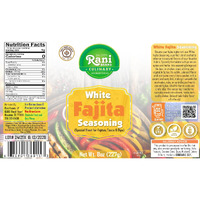 Rani White Fajita Seasoning (Special Blend for Fajitas, Tacos & Dips) 8oz (227g) PET Jar ~ All Natural, Gluten Friendly, NON-GMO, Kosher, Vegan, Indian Origin (Size: 8oz (227g))