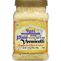 Rani Plain Vermicelli (Wheat Noodles) 28oz (1.75lbs) 800g PET Jar ~ All Natural, Vegan, NON-GMO, Kosher, Indian Origin