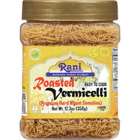 Rani Roasted Vermicelli (Roasted Wheat Noodles) 12.25oz (350g) PET Jar ~ All Natural, Vegan, NON-GMO, Kosher, Indian Origin