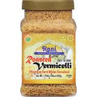 Rani Roasted Vermicelli (Roasted Wheat Noodles) 28oz (1.75lbs) 800g PET Jar ~ All Natural, Vegan, NON-GMO, Kosher, Indian Origin