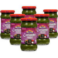 Rani Coriander Chutney 10.5oz (300g) Glass Jar, Ready to Eat, Pack of 5+1 FREE ~ Vegan, Gluten Free, NON-GMO, Kosher, No Colors, Indian Origin