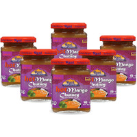 Rani Hot Mango Chutney (Spicy Indian Preserve) 12.5oz (350g) Glass Jar, Ready to eat, Vegan, Pack of 5+1 FREE ~ Gluten Free, All Natural, NON-GMO