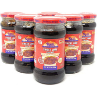 Rani Lime Sweet Mango Chutney (Indian Preserve) 12.5oz (350g) Glass Jar, Ready to eat, Vegan, Pack of 5+1 FREE ~ Gluten Free, All Natural, NON-GMO