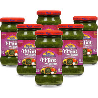 Rani Mint Chutney (Podina) 10.5oz (300g) Glass Jar, Ready to Eat, Pack of 5+1 FREE ~ Vegan, Gluten Free, NON-GMO, Kosher, No Colors, Indian Origin