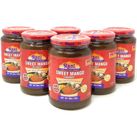 Rani Sweet Mango Chutney (Indian Preserve) 36oz (2.2lbs) 1kg Value Pack, Glass Jar, Ready to eat, Vegan, Pack of 5+1 ~ Gluten Free, All Natural, NON-GMO (Size: 36oz (2.2lbs) 1kg)