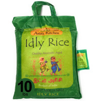 Asian Kitchen Idly (Idli) Rice 10-Pound Bag, 10lbs (4.54kg) Short Grain Rice ~ All Natural, Gluten Friendly, Vegan, Indian Origin, Export Quality