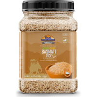 Rani Brown Basmati Rice Extra Long Aged 32oz (2lbs) 908g PET Jar ~ All Natural, Gluten Friendly, Vegan, Indian Origin, Kosher, Export Quality