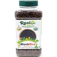 Rani Organic Black Rice Extra Long Aged 28oz (1.75lbs) 800g PET Jar ~ All Natural, Gluten Friendly, Vegan, Indian Origin, Kosher, Export Quality, USDA Certified Organic