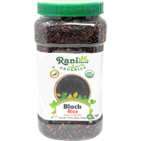 Rani Organic Black Rice Extra Long Aged 56oz (3.5lbs) 1.59kg Bulk PET Jar ~ All Natural, Gluten Friendly, Vegan, Indian Origin, Kosher, Export Quality, USDA Certified Organic