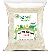 Rani Organic Long Grain White Rice 32oz (2lbs) 908g ~ All Natural, Gluten Friendly, Vegan, Non-GMO, Kosher, Product of USA, USDA Certified Organic