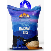 Rani Platinum White Basmati Rice Extra Long Aged 4-Pound Bag, 4lbs (64oz) 1.81kg ~ All Natural, Gluten Friendly, Kosher, Vegan, Indian Origin, Export Quality