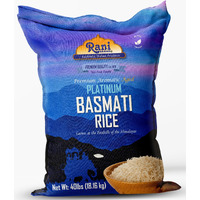 Rani Platinum White Basmati Rice Extra Long Aged 40-Pound Bag, 640oz (40lbs) 18.16kg ~ All Natural, Gluten Friendly, Vegan, Indian Origin, Kosher, Export Quality
