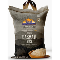 Rani Silver White Basmati Rice Extra Long Aged 4-Pound Bag, 4lbs (64oz) 1.81kg ~ All Natural, Gluten Friendly, Vegan, Indian Origin, Kosher, Export Quality (Size: 4lbs (64oz) 1.81kg)