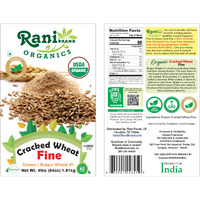 Rani Organic Cracked Wheat Fine (Kansar/Bulgur Wheat#1) 64oz (4lbs) 1.81kg Bulk ~ All Natural, Vegan, Gluten Friendly, NON-GMO, Indian Origin, USDA Certified Organic