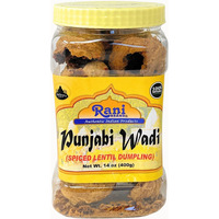 Rani Punjabi Wadi (Vadi) Lentil Spiced Flour Balls 14oz (400g) PET Jar ~ High Protein, All Natural, Vegan, No Colors, Indian Origin
