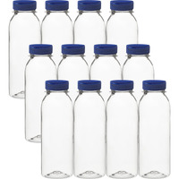 Rani Clear Plastic Bottles, 8oz PET Bottle with Flip-top Caps, BPA - FREE, Home & Commercial Use, Containers for Sauces, Condiments, Shampoo, Lotion, Sanitizer, Made in USA - Pack of 12