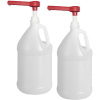 Rani Containers, 1 Gallon HDPE Plastic Jug with Reshipper Box & Pump Dispenser, Home & Commercial Use, Containers for Water, Sauces, Food, Soaps, Detergents, Liquids, Made in USA - Pack of 2