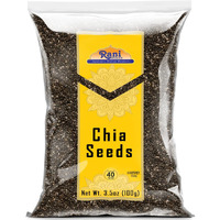 Rani Chia Seeds 3.5oz (100g) ~ All Natural, Vegan, Gluten Friendly, Non-GMO, Kosher, Indian Origin