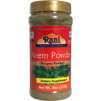 Rani Neem (Margosa) Powder 8oz (229g) PET Jar ~ All Natural, Salt-Free, Vegan, No Colors, Gluten Friendly, NON-GMO, Indian Origin