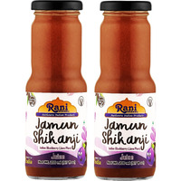 Rani Jamun Shikanji 6.7 fl oz (200 ml) Glass Bottle, Pack of 2 ~ Indian Fruit Beverage, Vegan, Gluten Free, NON-GMO, Indian Origin