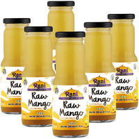 Rani Raw Mango 6.7 fl oz (200 ml) Glass Bottle, Pack of 6 ~ Indian Fruit Beverage, Vegan, Gluten Free, NON-GMO, Indian Origin