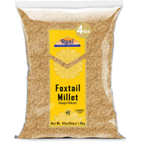 Rani Foxtail Millet Polished (Setaria italica) Ancient Grains 64oz (4lbs) 1.81kg ~ All Natural, Gluten Friendly, NON-GMO, Kosher, Vegan, Indian Origin, Kangi/Kakum/Navane/Tenai