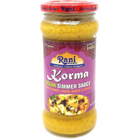 Rani Korma Curry Vegan Simmer Sauce (Rich Coconut, Onion, Garlic & Spices) 14oz (400g) Glass Jar ~ Easy to Use, Vegan, No Colors, All Natural, NON-GMO, Gluten Free, Indian Origin