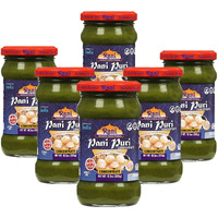 Rani Pani Puri Concentrate (Sweet & Spicy to Make Pani Water/Spicy Water) 10.5oz (300g) Glass Jar, Ready to Eat, Pack of 5+1 FREE ~ Vegan, Gluten Free, NON-GMO, Indian Origin