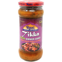 Rani Tikka Curry Vegan Simmer Sauce (Creamy Tomato, Onion & Cilantro) 14oz (400g) Glass Jar ~ Easy to Use, Vegan, No Colors, All Natural, NON-GMO, Gluten Free, Indian Origin (Size: 14oz (400g))