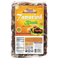 Rani Tamarind Block (Imli Slab) 17.5oz (1.1lbs) 500g ~ All Natural, No added sugar, Vegan, Gluten Friendly, NON-GMO, Kosher, Indian Origin (Size: 17.5oz (1.1lbs) 500g)
