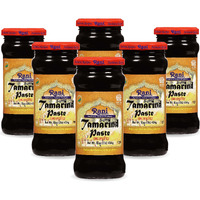 Rani Tamarind Paste Puree (Imli) 16oz (1lb) 454g Glass Jar, No added sugar, Pack of 5+1 FREE ~ All Natural, Vegan, Gluten Free, No Colors, NON-GMO, Indian Origin (Size: 16oz (1lb) 454g)