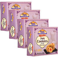 Rani Jam Cookies (Jam Filled Wheat Cookies) 14oz (400g) Pack of 3+1 FREE, Premium Quality Indian Cookies ~ Vegan, Non-GMO, Indian Origin