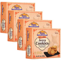 Rani Jeera Cookies (Wheat Cookies with the Flavor of Cumin) 14oz (400g) Pack of 3+1 FREE, Premium Quality Indian Cookies ~ All Natural, Vegan, Non-GMO, Indian Origin
