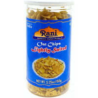 Rani Oat Chips Lightly Salted 5.25oz (150g) Vacuum Sealed, Easy Open Top, Resealable Container ~ Indian Tasty Treats, Vegan, NON-GMO, Indian Origin