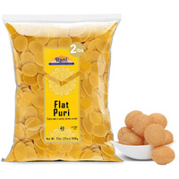 Rani Pani Puri Coins 32oz (2lbs) 907g, Bulk Pack 330-335 Coins ~ Uncooked, Microwaveable wheat and Semolina Coins ~ All Natural, Vegan, NON-GMO