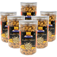 Rani Peri Peri Roasted Cashews 14oz (400g) PET Jar, Pack of 6, Non-Fried, Oil Free ~ All Natural, Vegan, Gluten Friendly, NON-GMO, Kosher, Air Roasted, Crunchy & Flavorful